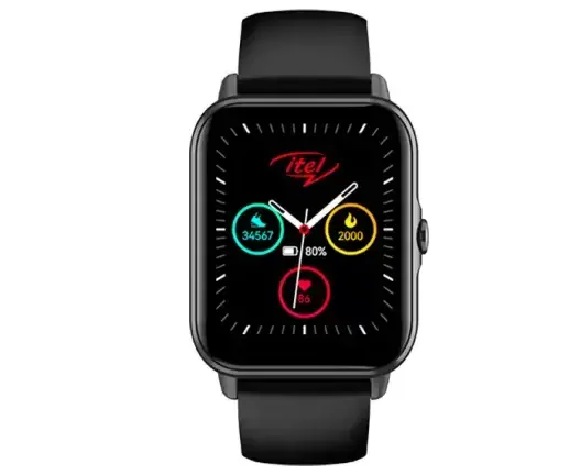 itel ISW-32 Smartwatch 2 Smartwatch (Black Strap, M) Water proof - Finebuy